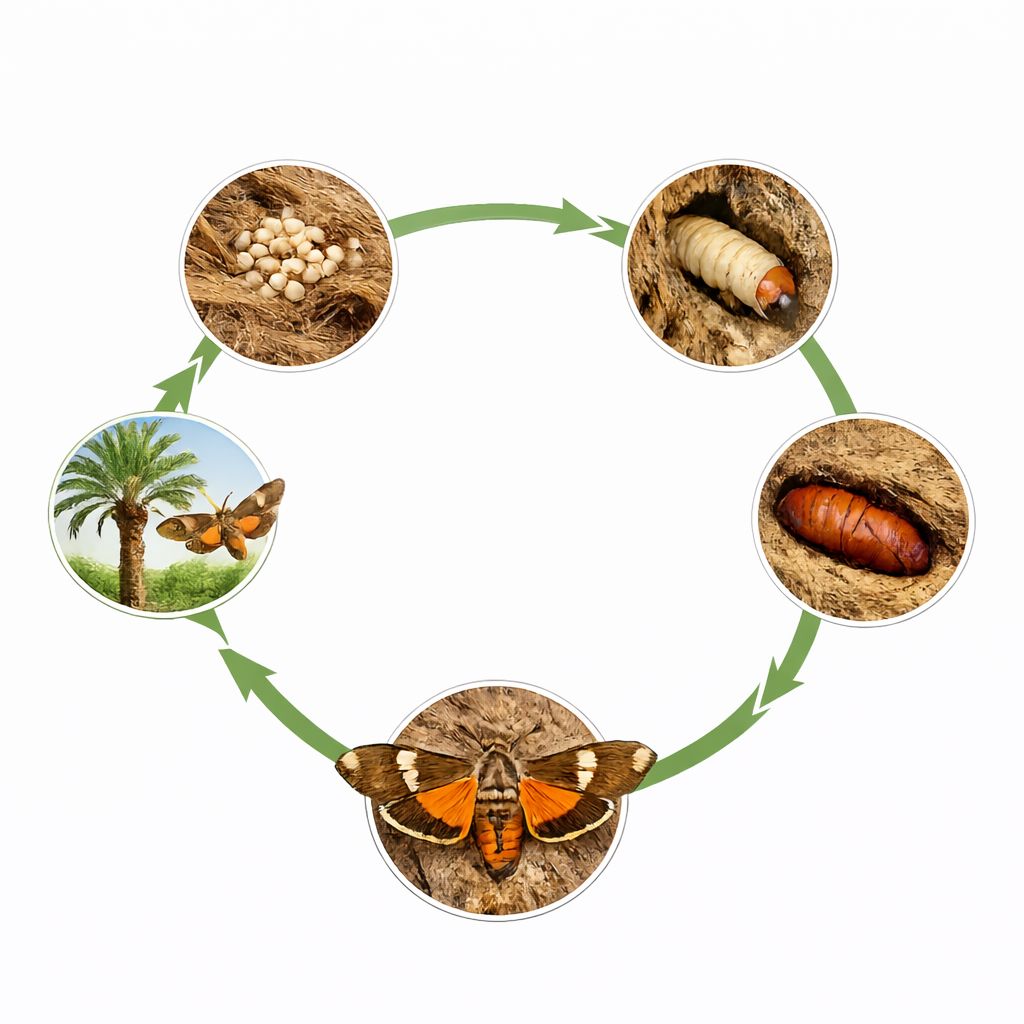 cycle papillon palmier